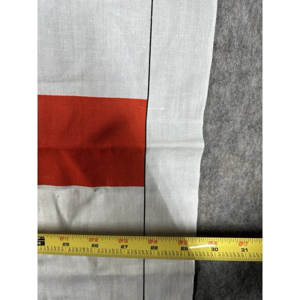 Vintage Northern Ireland Ulster Banner Flag Tea Towel Red Hand 31x18 Cotton 70s
